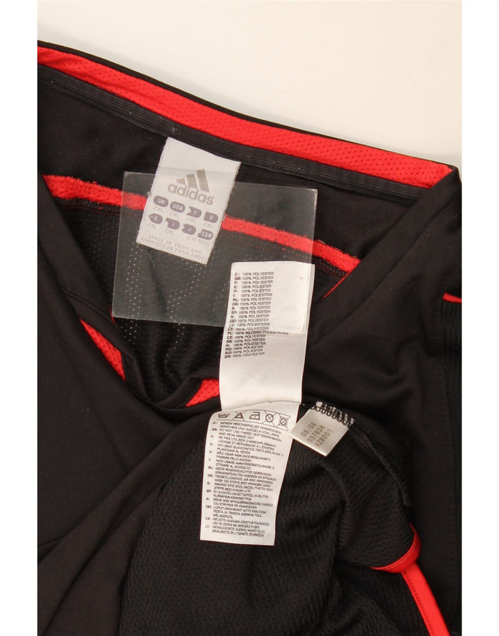 ADIDAS Herre Climacool T-Shirt Top 2XL Sort Colourblock Polyester