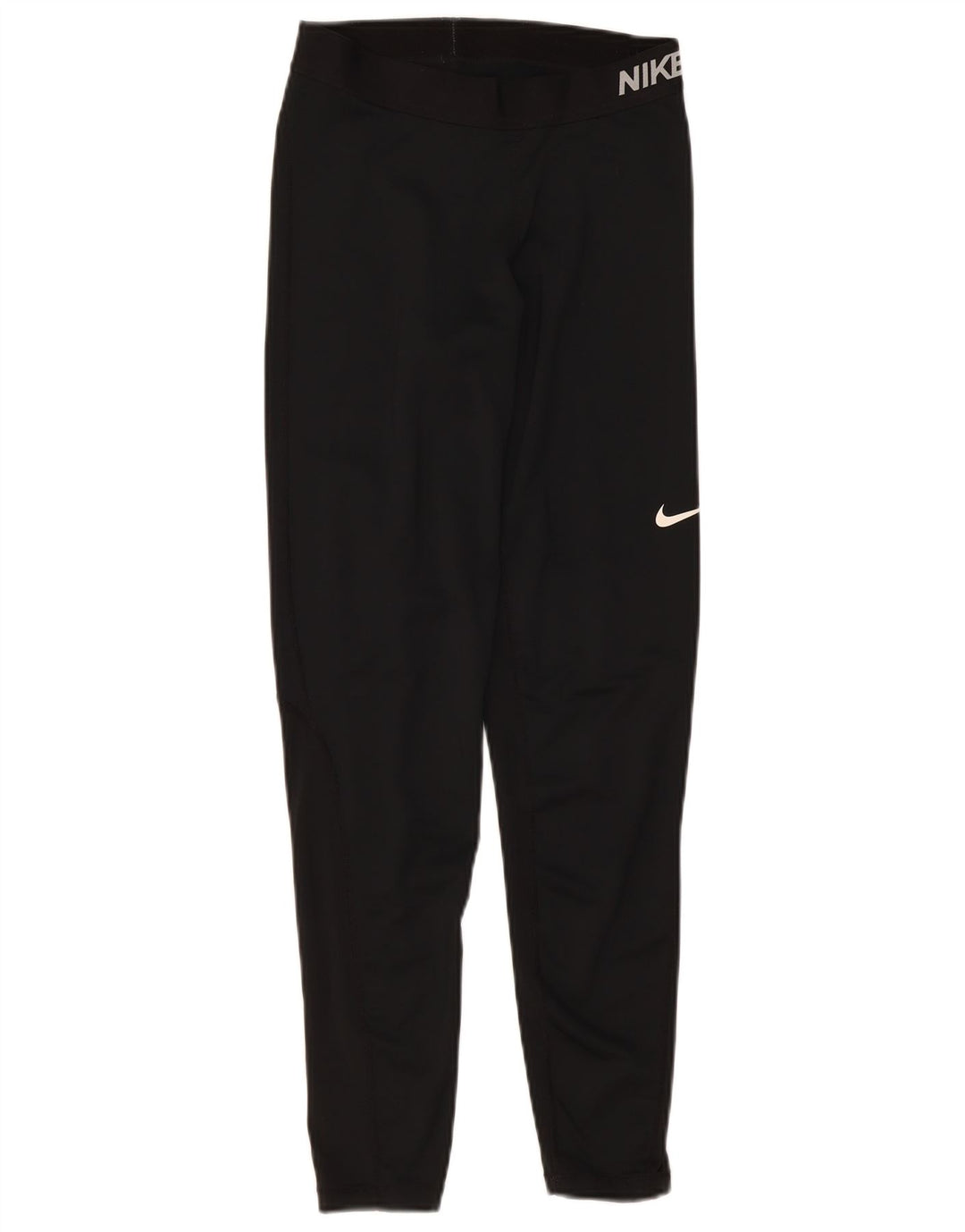 Nike Dame Dri Fit Grafiske Leggings UK 12 Medium Sort Polyester