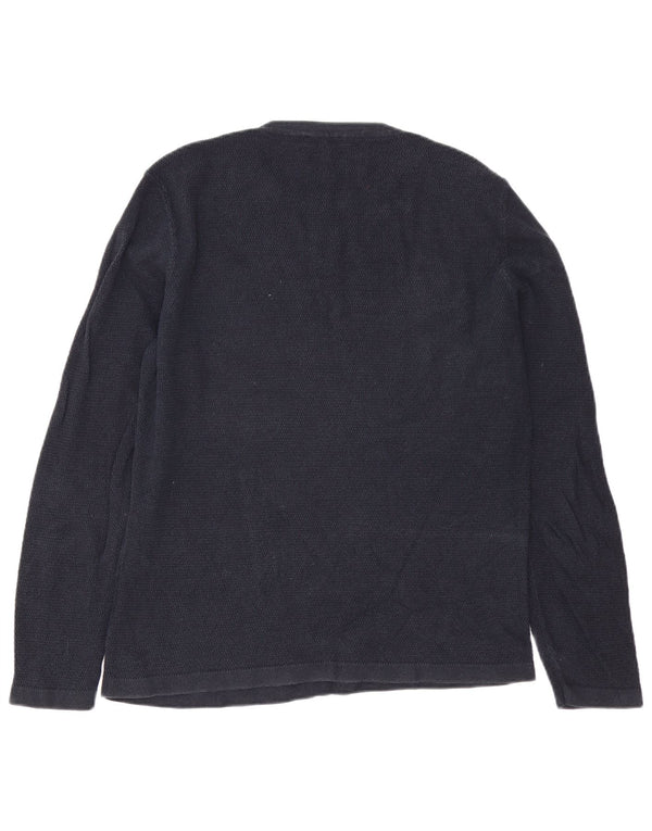 Jack & Jones Herre sweater med rund hals, stor marineblå bomuld