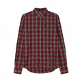SUPERDRY Mens Shirt Medium Burgundy Check Cotton