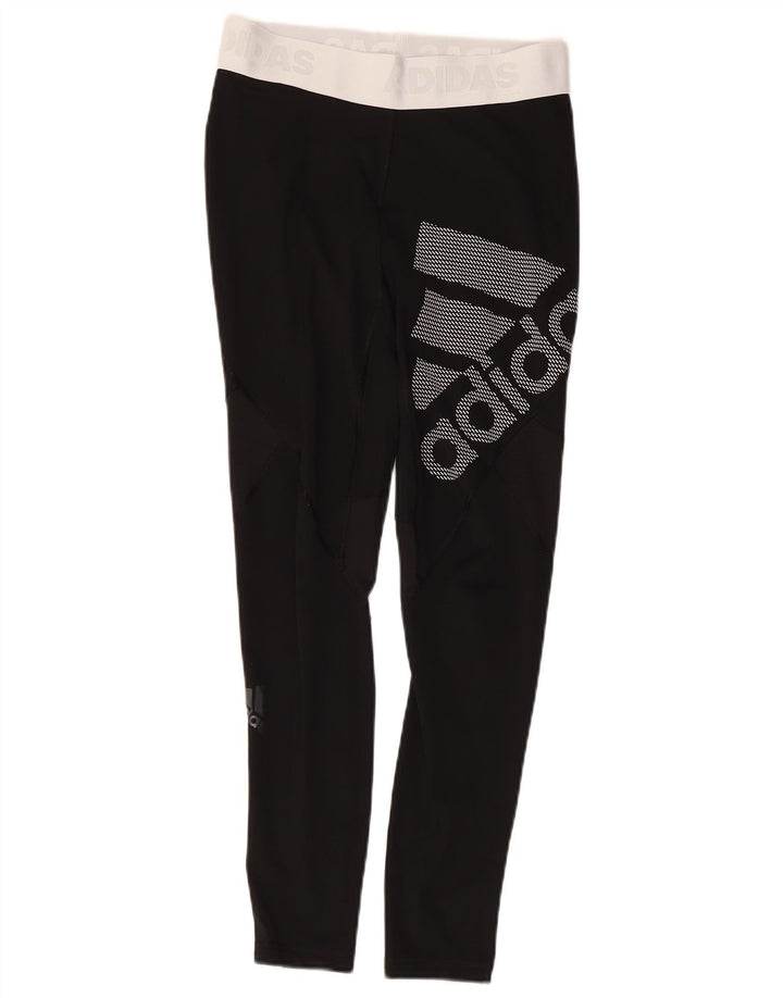 Adidas Womens Climacool Grafiske Leggings UK 8/10 Small Black