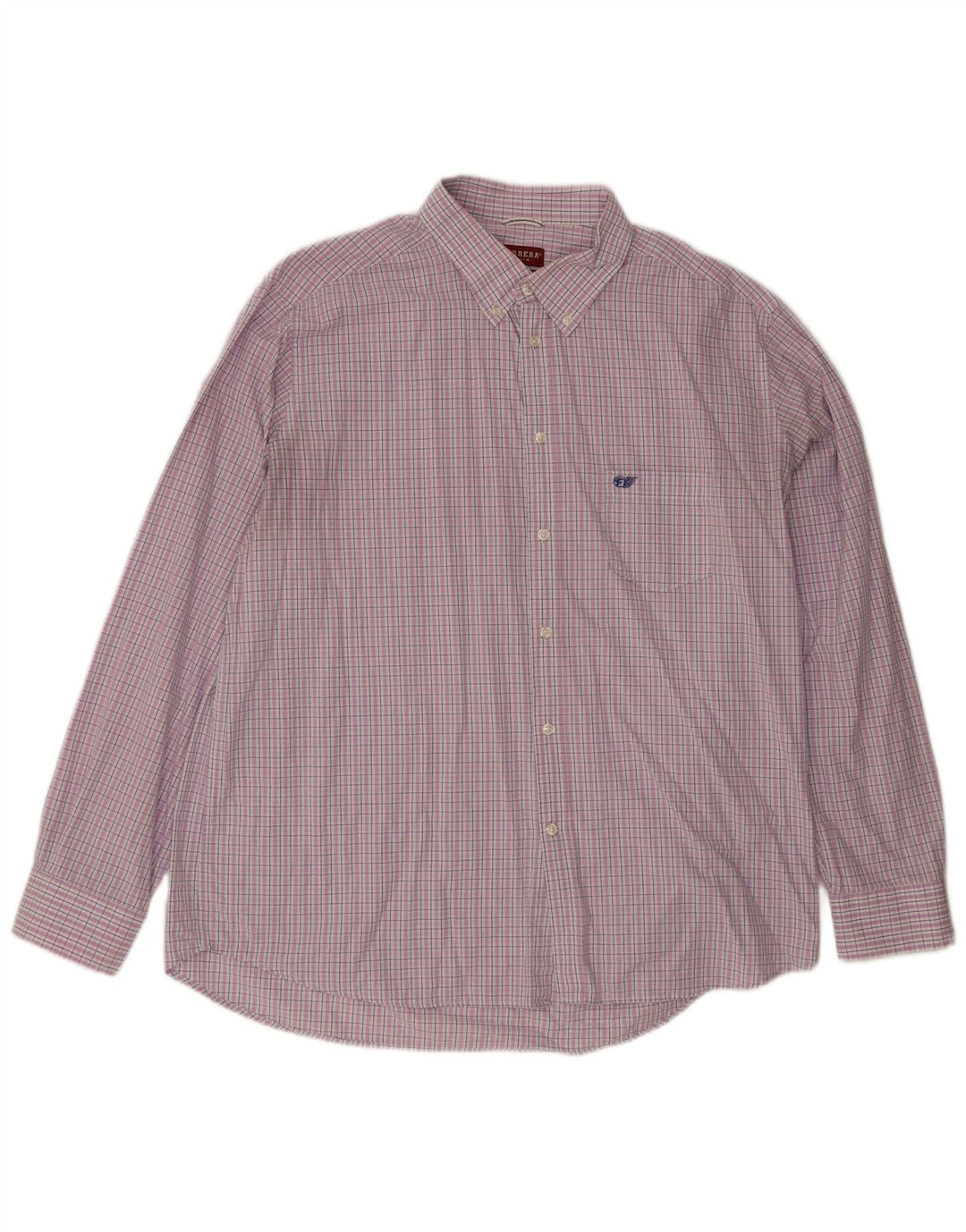 Carrera herre Regular Fit skjorte 3XL lilla ternet bomuld