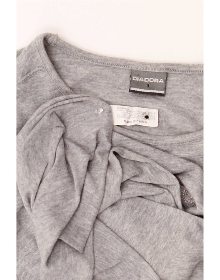 Diadora Dame T-Shirt Top US 3 Small Grå Modal