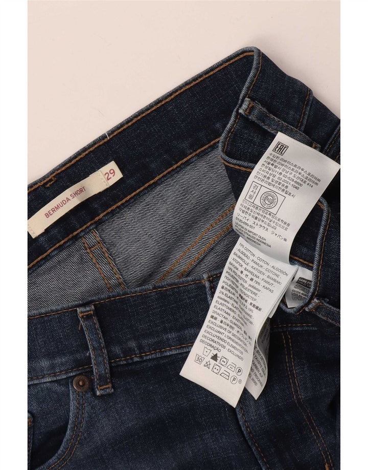 Levi's Bermuda-denimshorts til kvinder W29 mellemblå bomuld