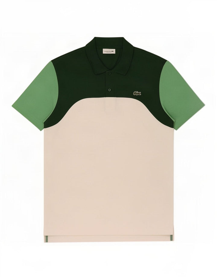 Lacoste Herre Regular Fit Polo Shirt Medium Green Colourblock