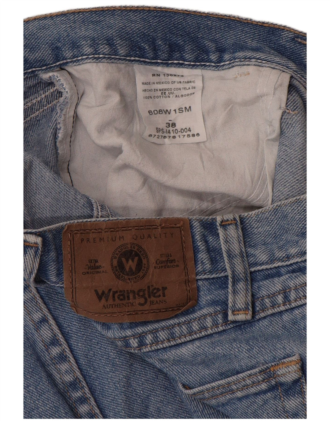WRANGLER Denimshorts til mænd W38 XL Blå Bomuld