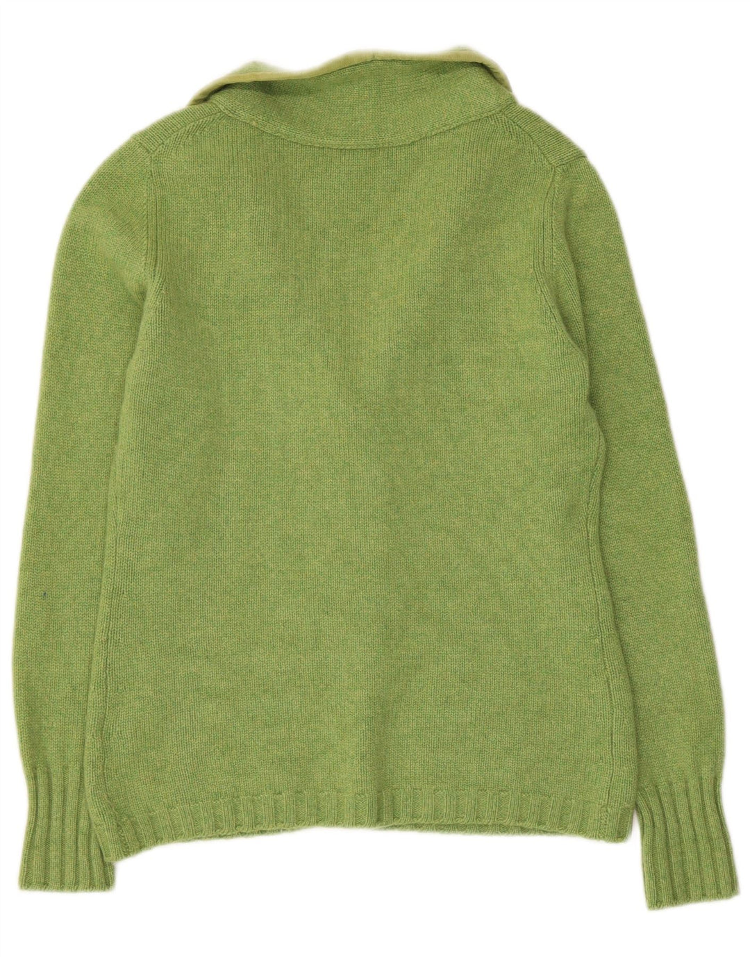 Vintage dame cardigan sweater UK 12 Medium Green Cashmere