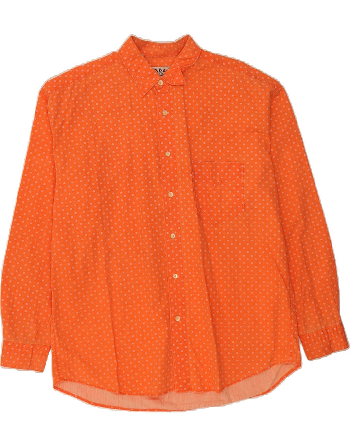 RAYBEST Mens Shirt Medium Orange Floral Vintage Raybest and Second-Hand Raybest from Messina Hembry 