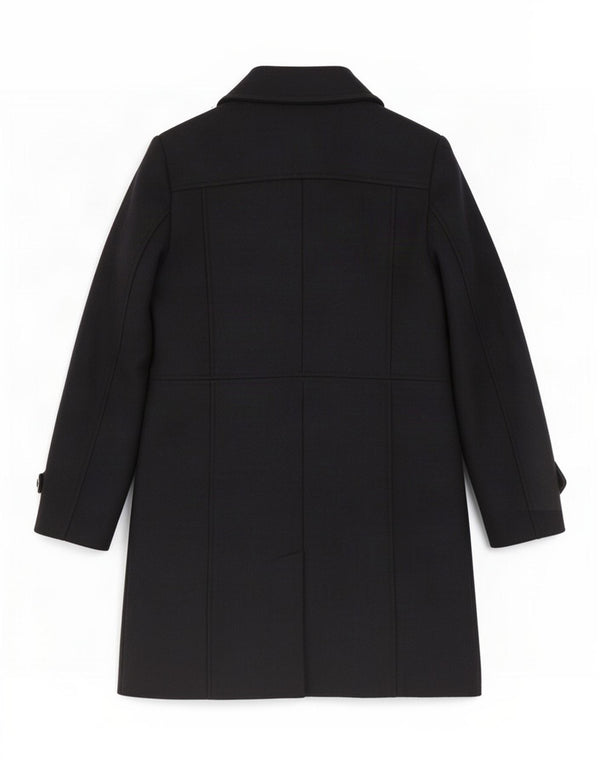 Morgan Womens Full Zip Overcoat EU 40 Medium Navy Blue Wool