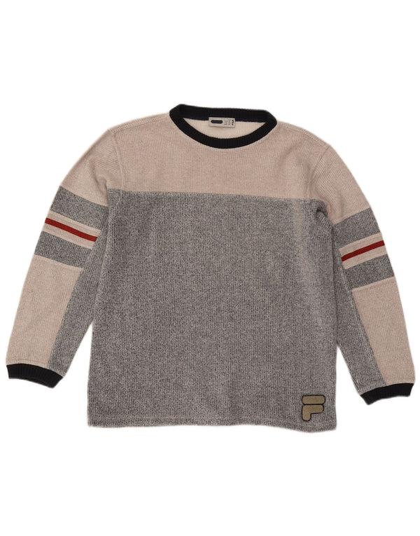 Fila Boys Sweatshirt Jumper 13-14 år Stor Grå Colourblock