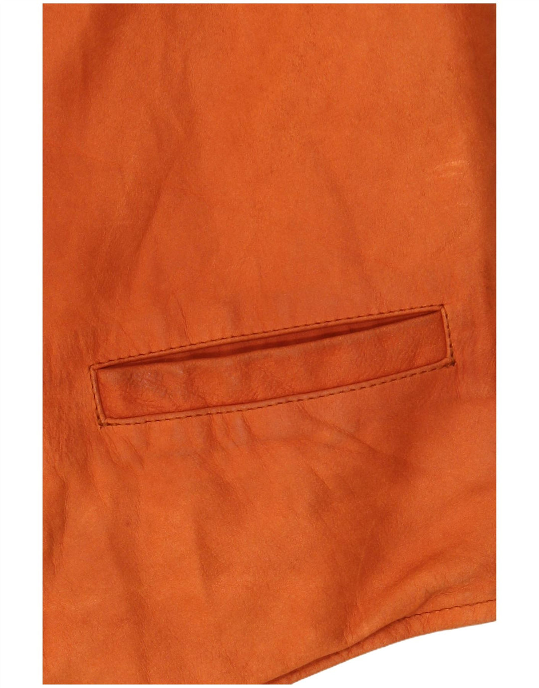 Vintage herre læder vest XL brunt læder