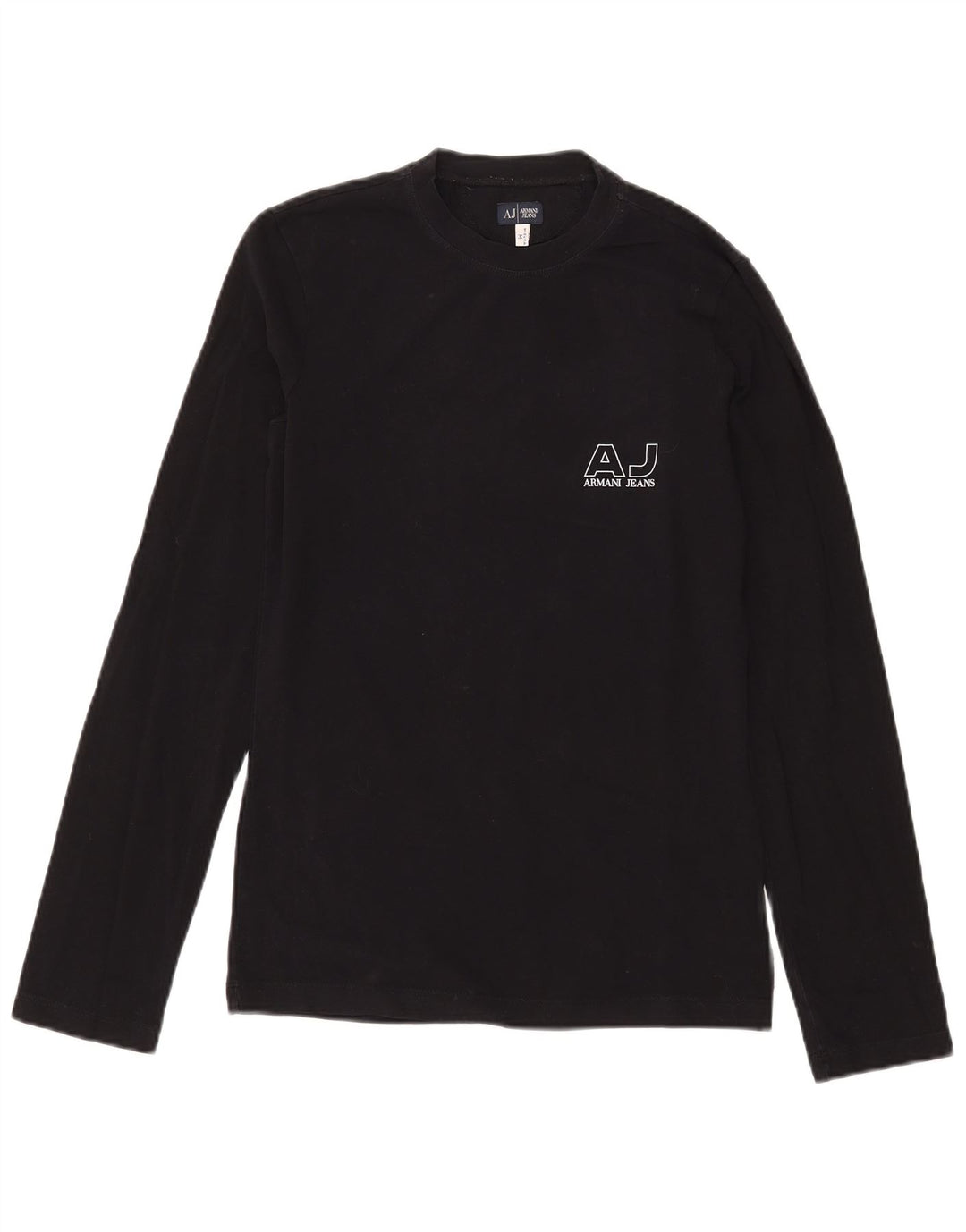 Armani Jeans Herre Grafisk Top Langærmet Medium Sort Bomuld