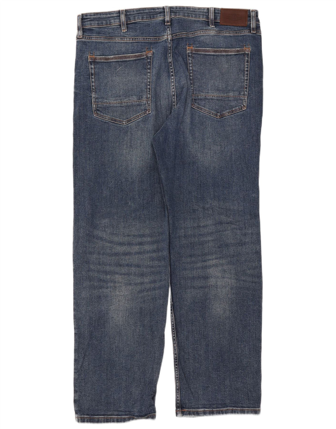 Marks & Spencer Straight Jeans til mænd W38 L31 Blå bomuld