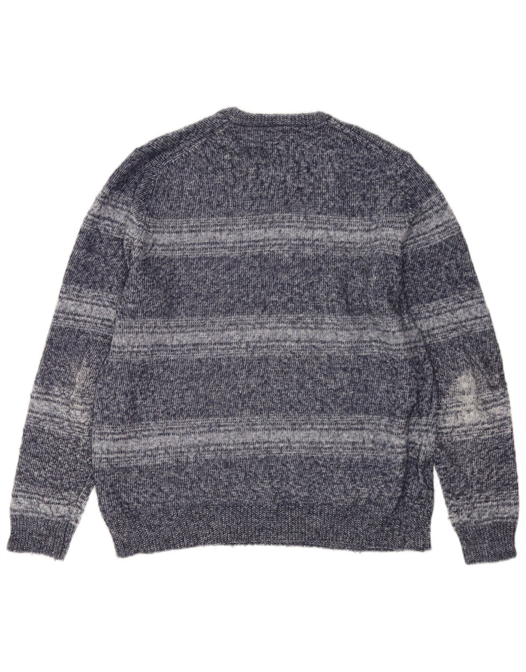 Marks & Spencer Herre sweater med rund hals, stor blå stribet polyester