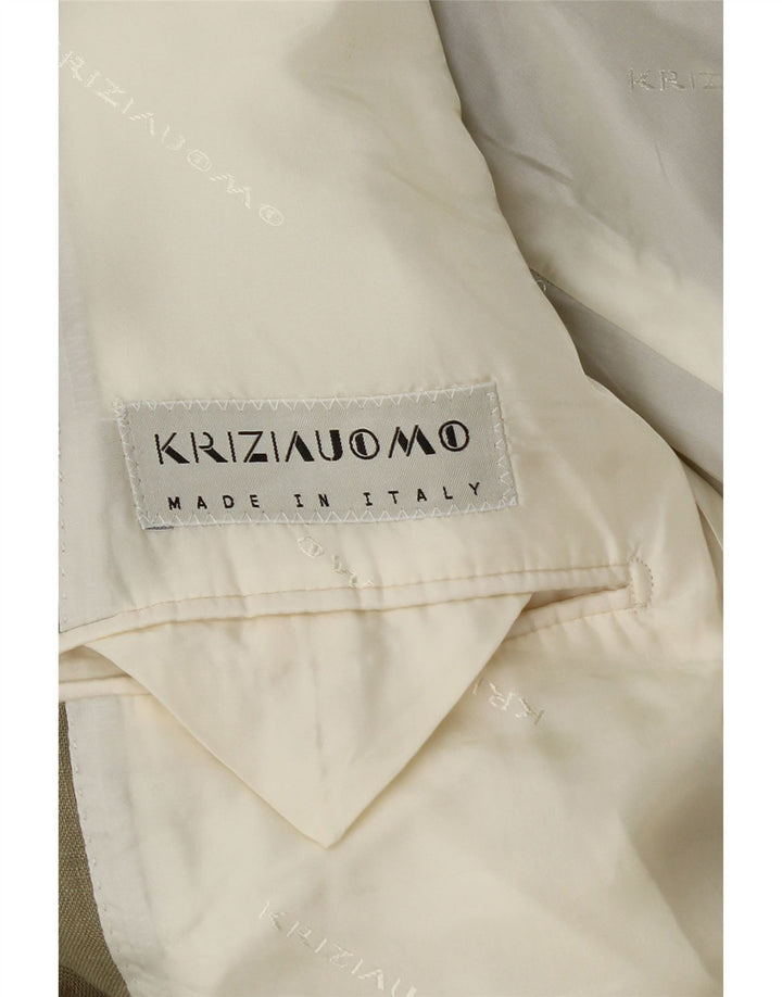 Krizia Herre 3-knaps blazerjakke UK 38 Medium Khaki