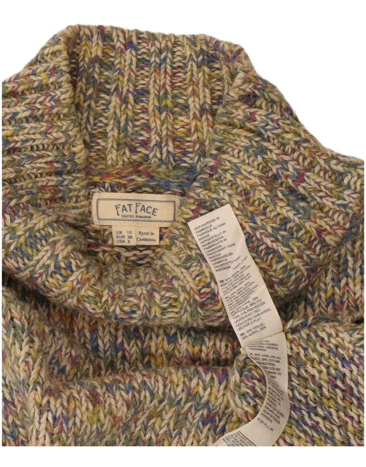 Fat Face Dame Turtle Neck Jumper Sweater UK 10 Small Multicolor