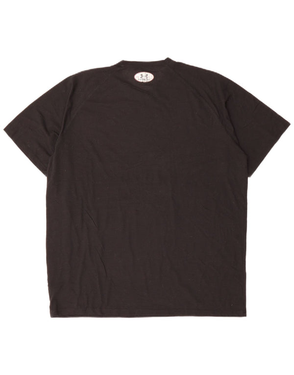 UNDER ARMOUR Herre Heat Gear T-Shirt Top Stor Sort Polyester