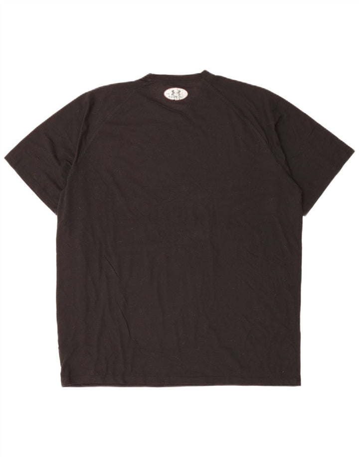 UNDER ARMOUR Herre Heat Gear T-Shirt Top Stor Sort Polyester