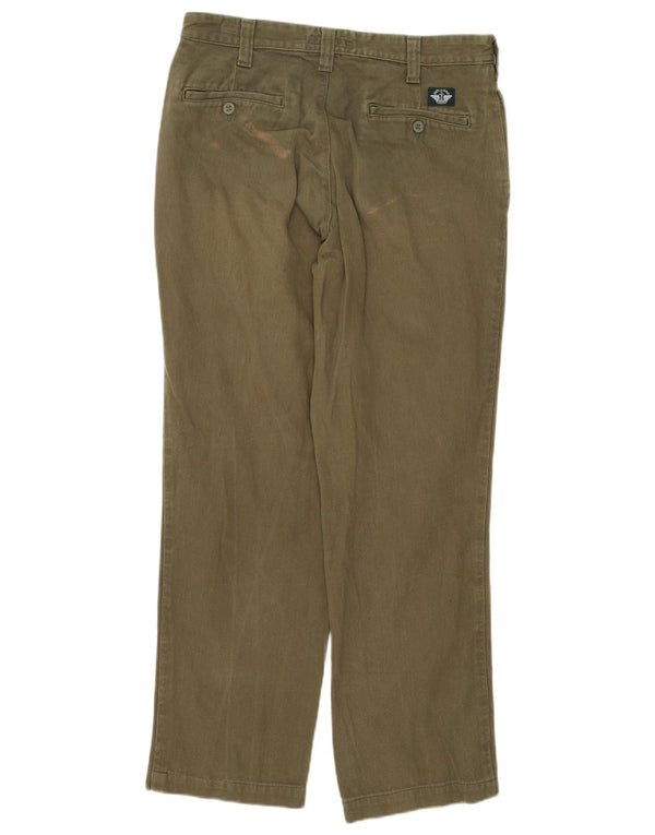 Dockers Straight Chino-bukser til mænd W33 L31 Khaki Bomuld