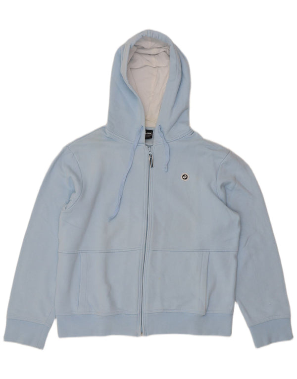 Lotto Womens Zip Hoodie Sweater UK 18 XL Blue Cotton
