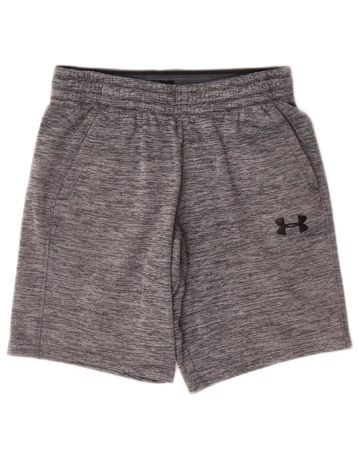 UNDER ARMOUR Boys Sport Shorts 9-10 Years Medium Grey Flecked Polyester