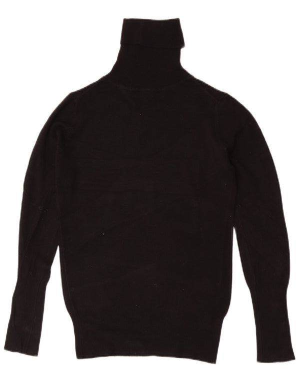 Zara Dame Rullehals Sweater UK 10 Lille Sort