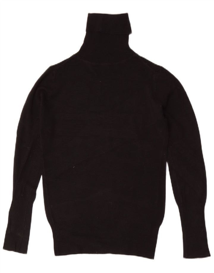 Zara Dame Rullehals Sweater UK 10 Lille Sort