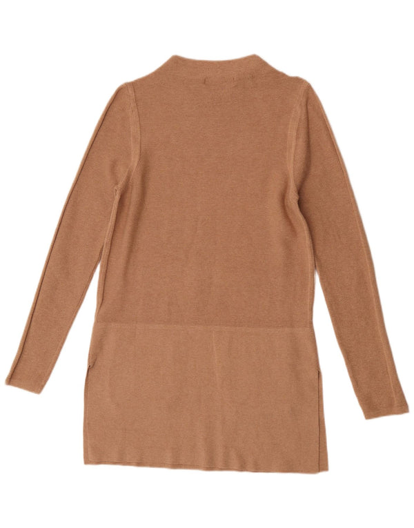 Marks & Spencer Dame Langærmet Jumper Kjole UK 10 Small Beige Bomuld