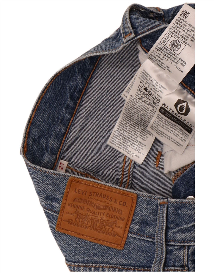 Levi's Dame Distressed Denim Nederdel W27 lille blå bomuld