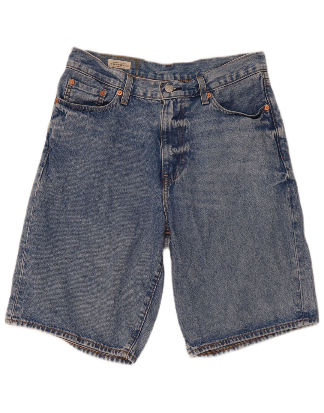 Levi's denimshorts til mænd W30 mellemblå bomuld