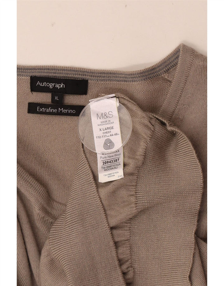 Marks & Spencer Herre Autograph V-hals sweater XL Beige Uld