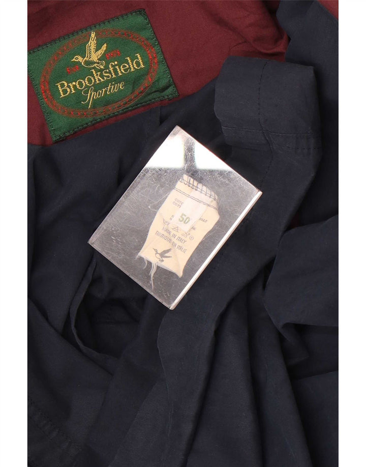 Brooksfield Herre Hooded Utility Jacket IT 50 Large Navy Blue Cotton