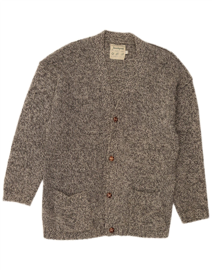 Jackpot Herre Cardigan Sweater Stor Grå Flecked