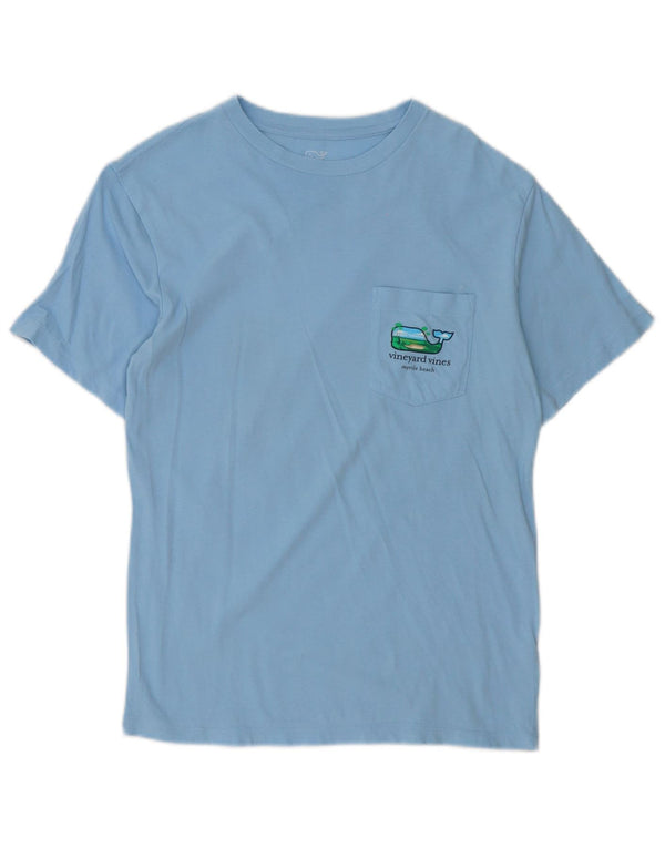 Vineyard Vines Herre grafisk T-shirt Top XS Blå Bomuld