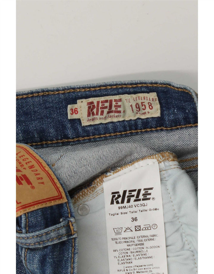 Rifle Herre Straight Jeans W36 L28 Blå Bomuld