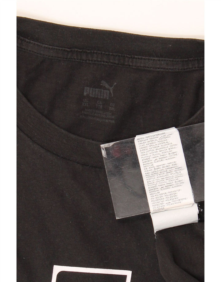 PUMA Herre grafisk T-shirt top 2XL sort bomuld