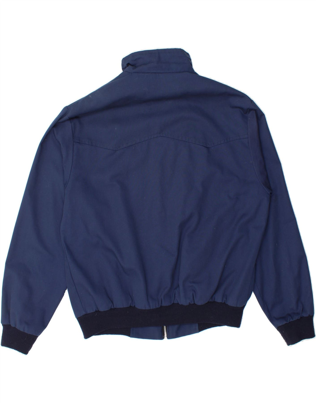 VINTAGE Mens Bomber Jacket UK 42 XL Navy Blue Polyester Vintage Vintage and Second-Hand Vintage from Messina Hembry 