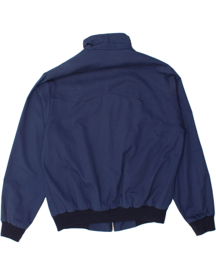VINTAGE Mens Bomber Jacket UK 42 XL Navy Blue Polyester Vintage Vintage and Second-Hand Vintage from Messina Hembry 
