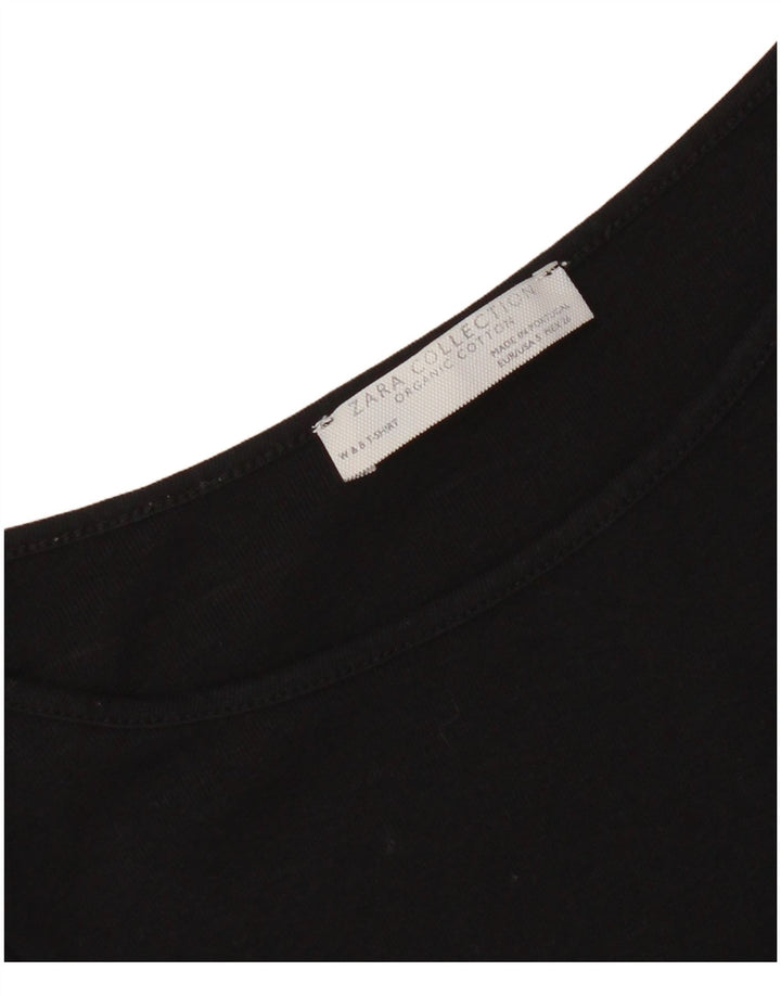 Zara Dame Top 3/4 ærme UK 8 Lille Sort