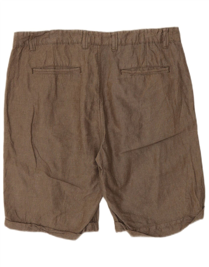 Dacks Chino Shorts til mænd IT 50 Large W34 Green Pinstripe Linen
