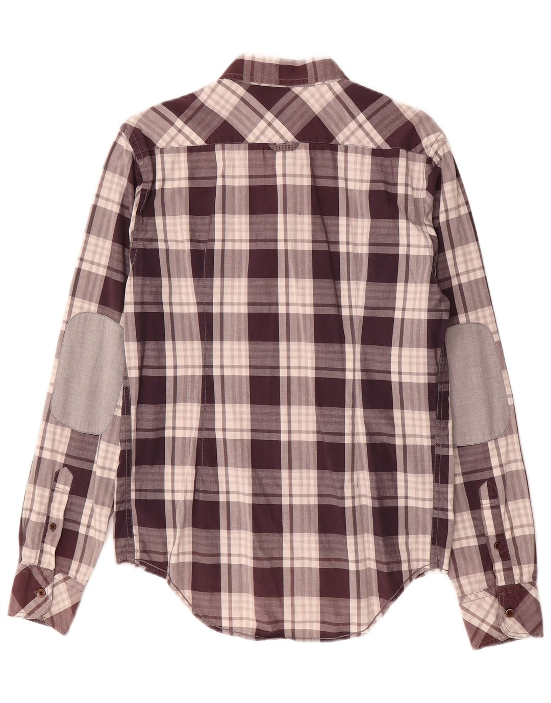 ZARA Mens Shirt Medium Purple Check Cotton