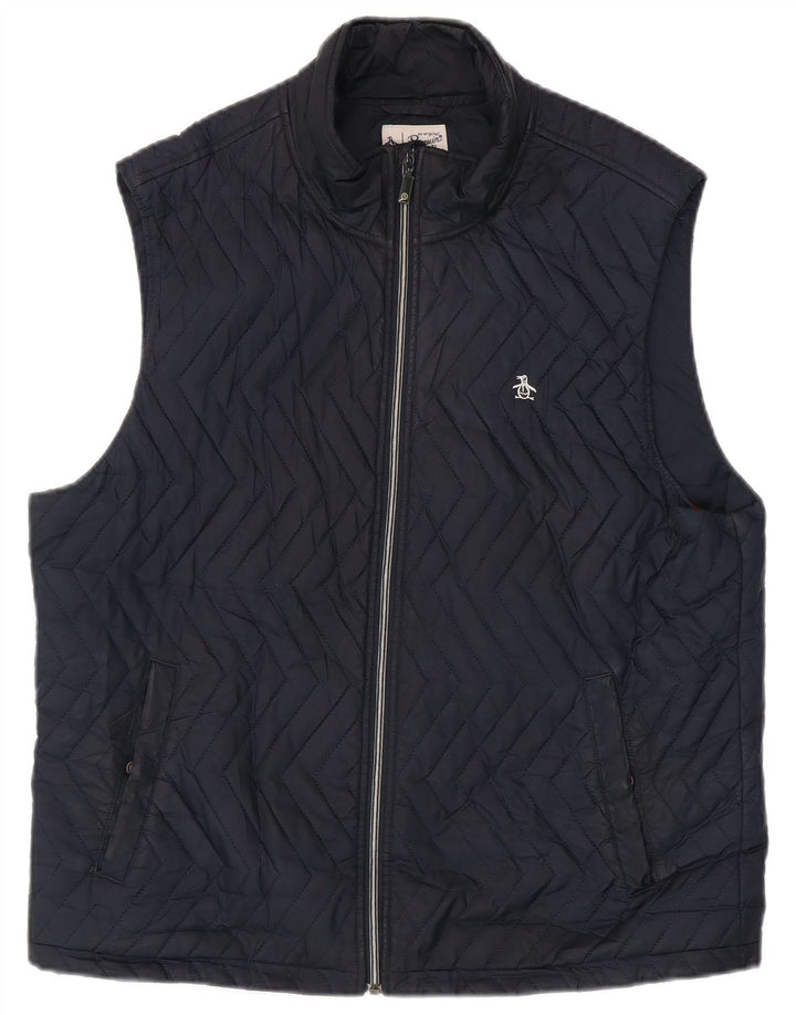 Penguin Herre Polstret Gilet UK 40 Large Navy Blue Polyester
