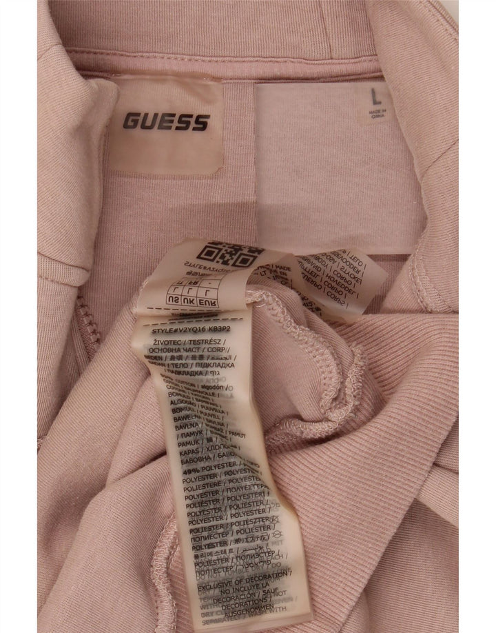 Guess Grafisk træningsdragt topjakke til kvinder UK 16 Large Pink Colourblock