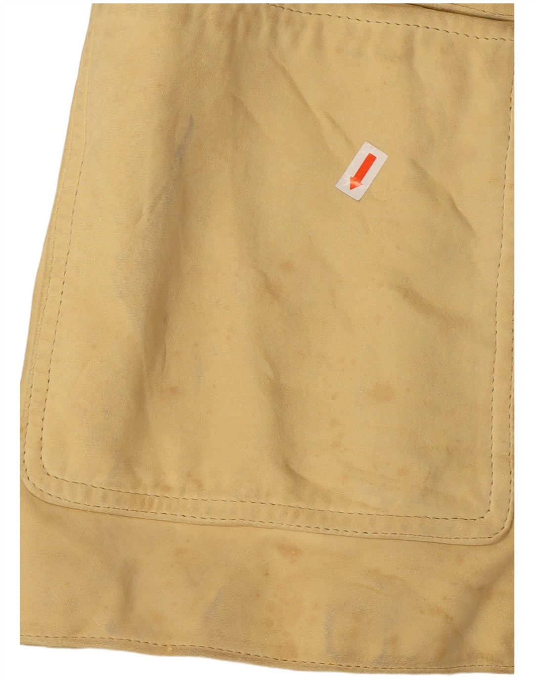 Vintage dame 3-knaps læder blazerjakke UK 10 Small Yellow