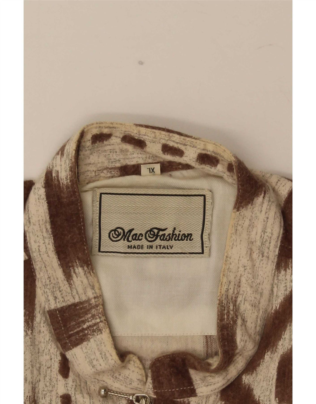 Mac Fashion Herre Pullover XL Brun Geometrisk