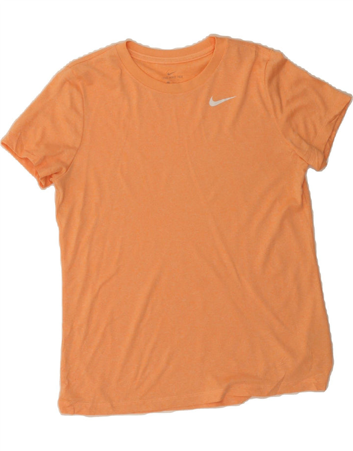 NIKE Womens T-Shirt Top UK 14 Medium Orange Polyester Vintage Nike and Second-Hand Nike from Messina Hembry 