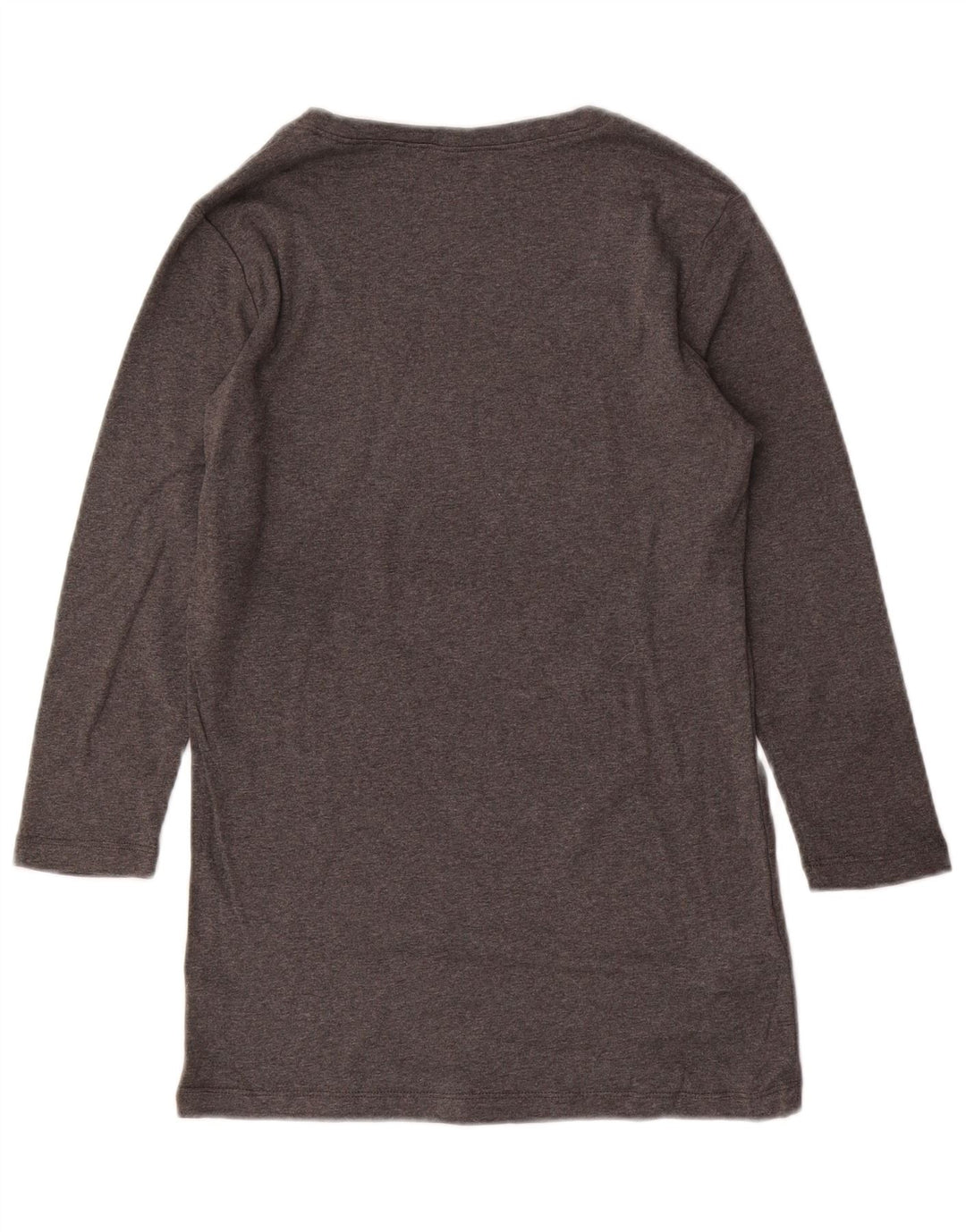 EDDIE BAUER Dame Top 3/4 ærmer UK 12 Medium Grå Bomuld