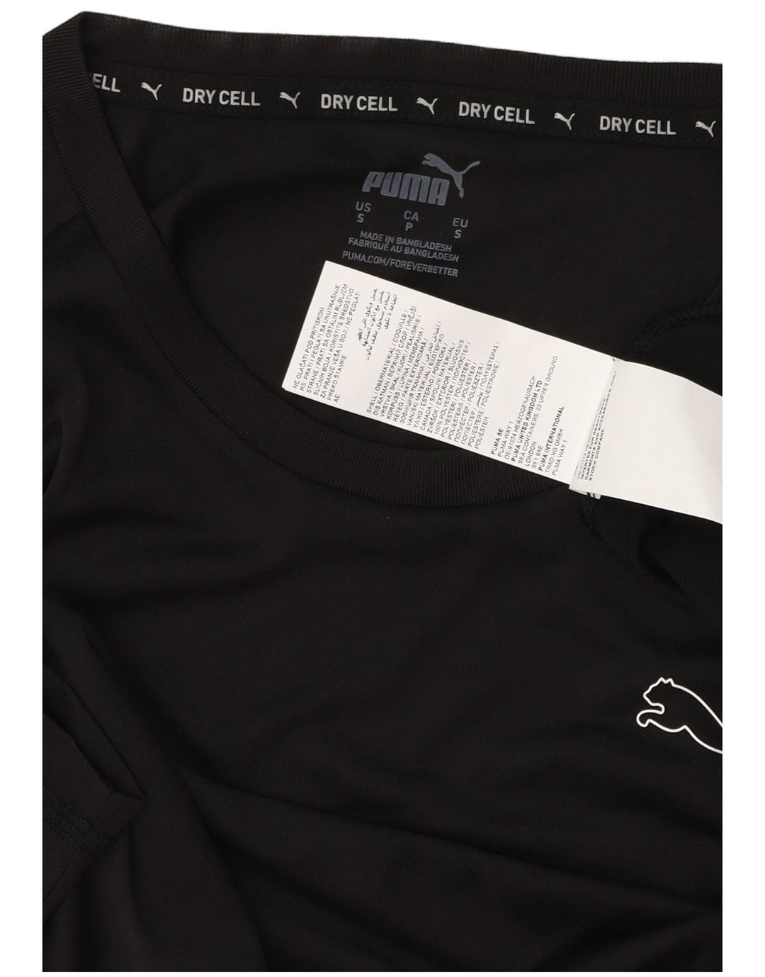 PUMA T-shirt top lille sort polyester til mænd