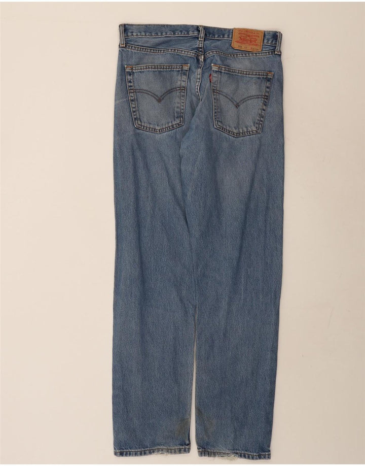 Levi's Herre 522 Straight Jeans W34 L34 Blå Bomuld
