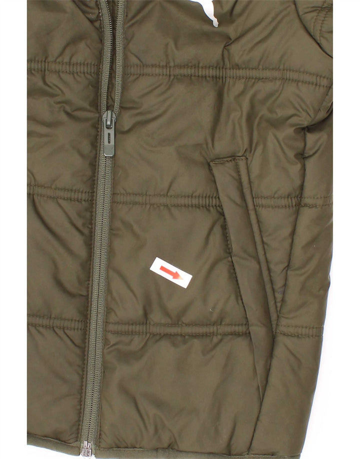 Puma drenge grafisk polstret jakke 5-6 år Khaki Polyester